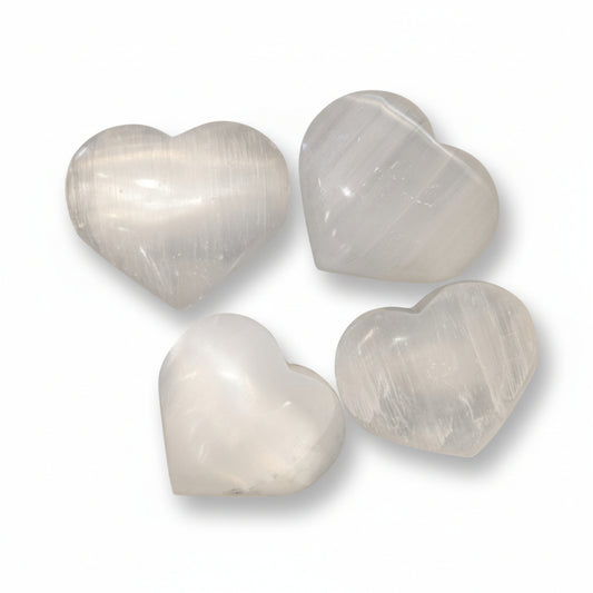Selenite Heart (Satin Spar Gypsum)