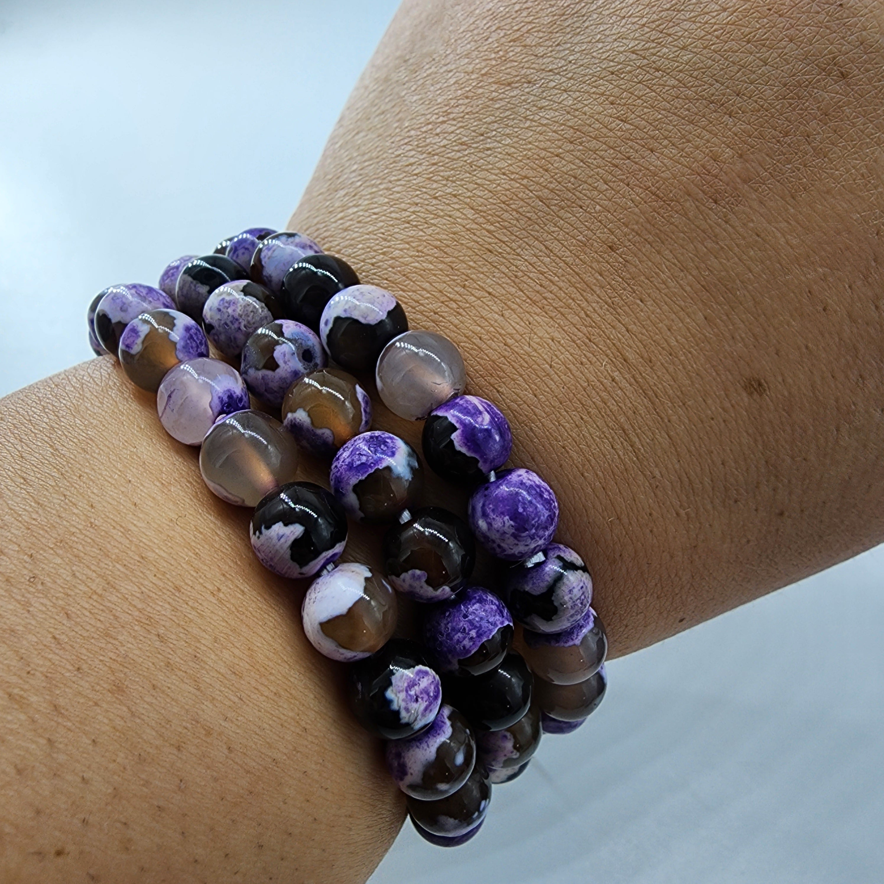 Purple agate bracelet deals