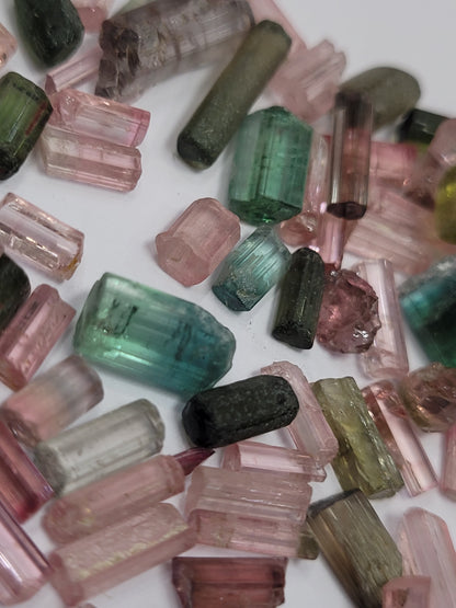 Multi Color Tourmaline Crystal Lot - 10 grams