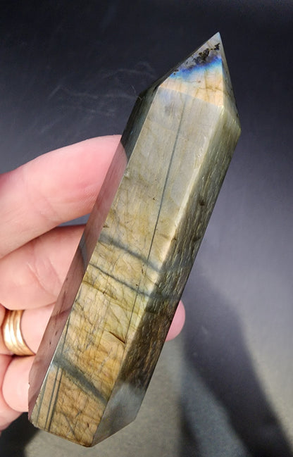 Labradorite Tower/Point with Golden Flash- 3.25" inches