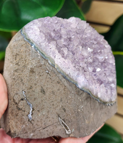 Amethyst Druzy Cut Base - 3.1 inches