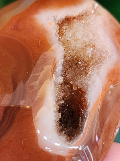 Druzy Carnelian Palm Stone