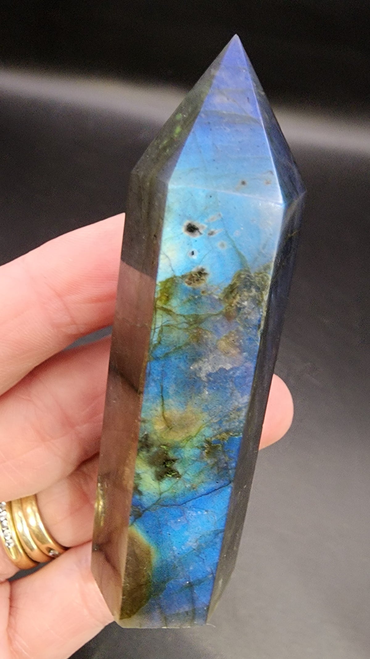 Labradorite Tower/Point with Blue Flash- 3.25" inches