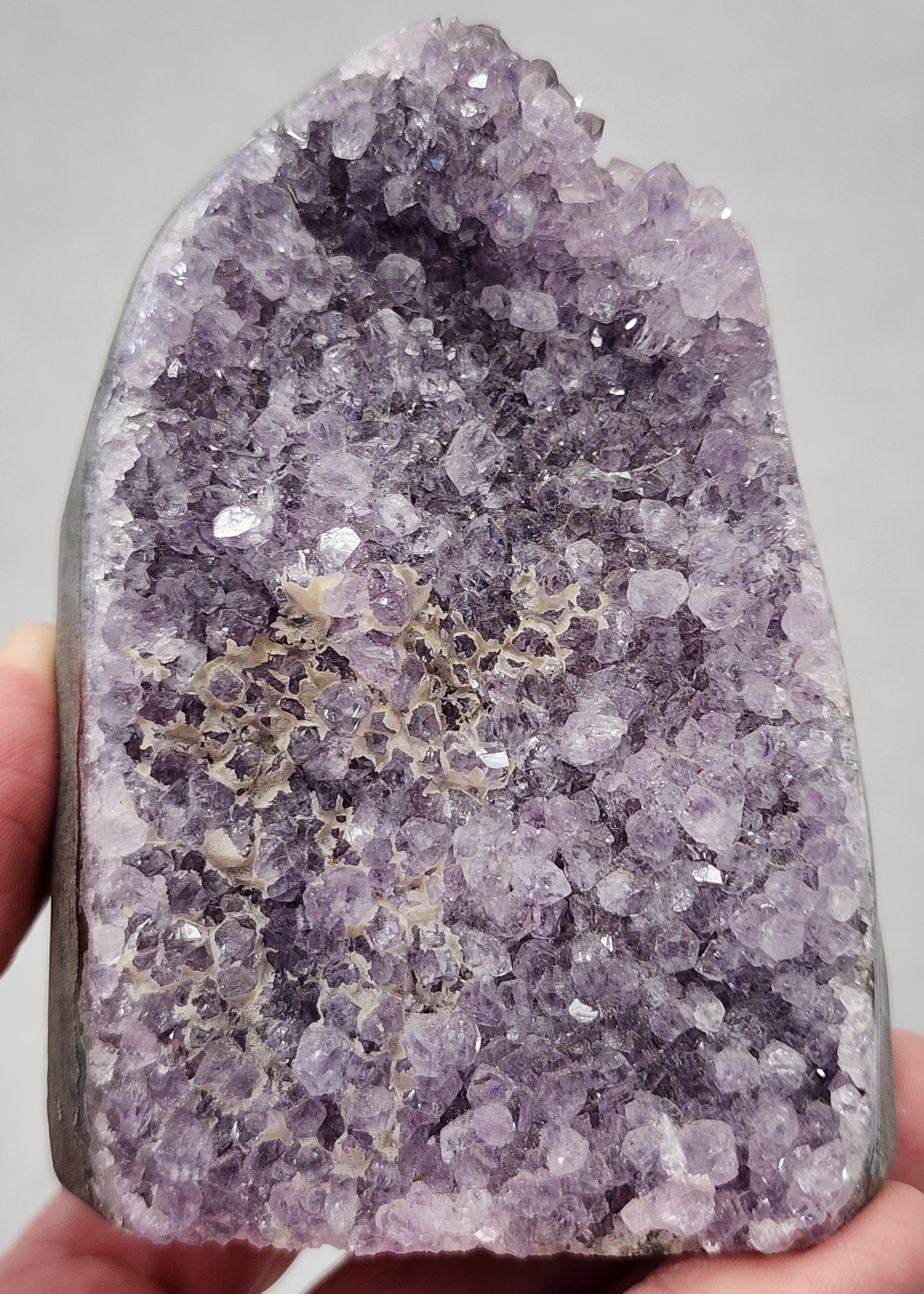 Amethyst Druzy Cut Base - 3.7 inches