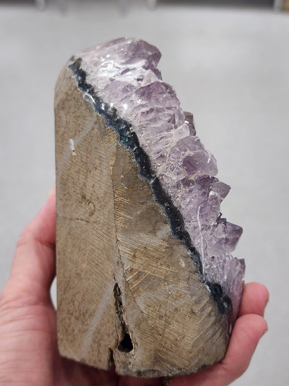Amethyst Druzy Cut Base - 5 inches