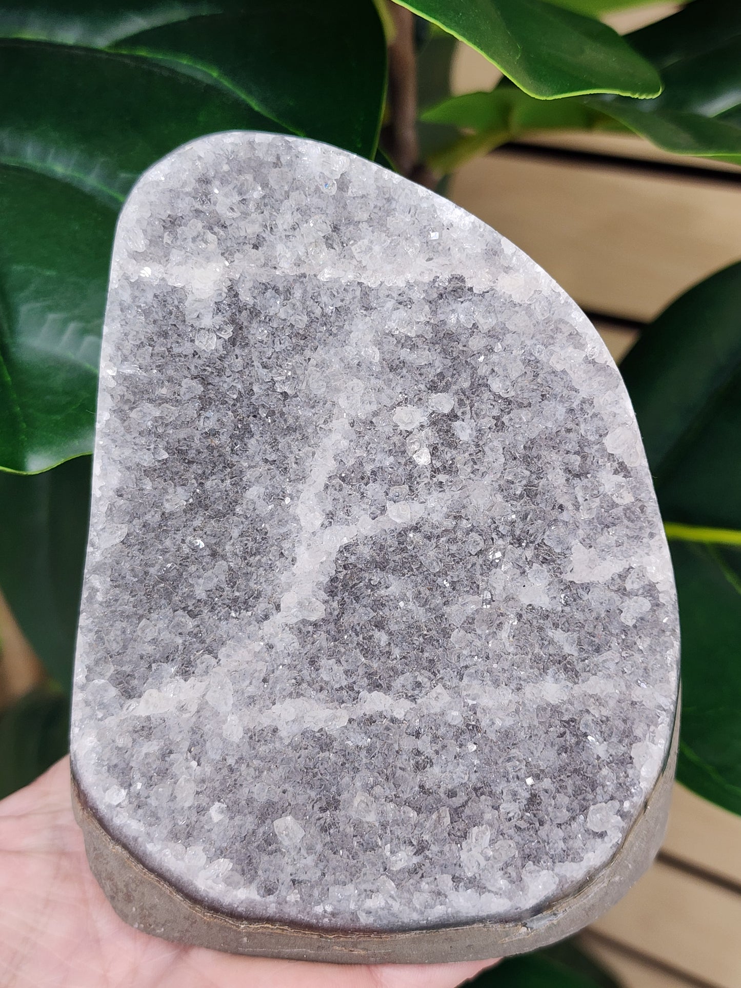 Amethyst Druzy Cut Base - 4 inches