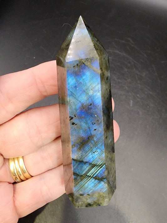 Labradorite Tower/Point with Blue Flash- 3.2" inches