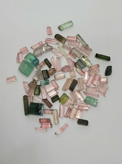 Multi Color Tourmaline Crystal Lot - 10 grams
