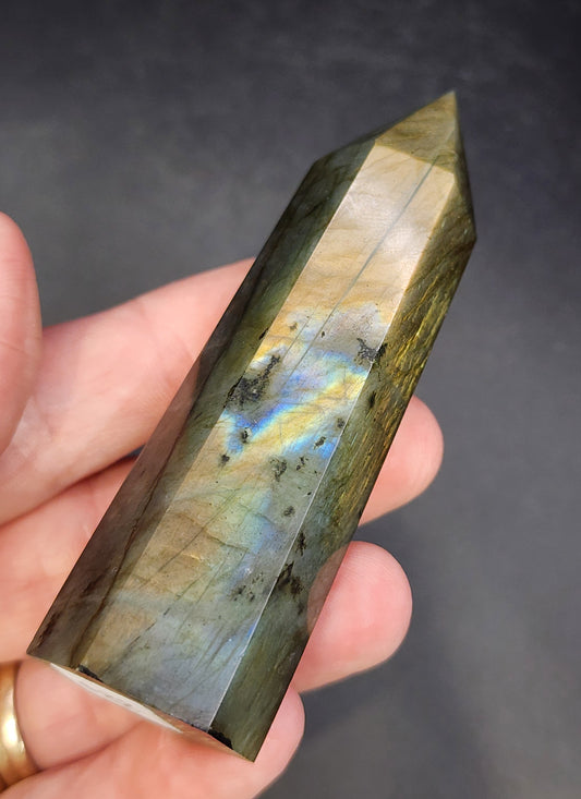 Labradorite Tower/Point with Golden Flash- 3.25" inches
