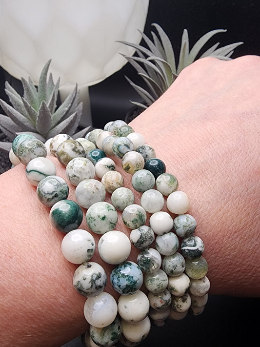 Tree Agate Crystal Bracelet