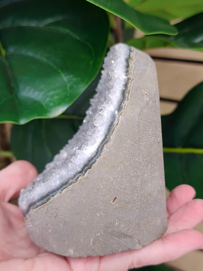 Amethyst Druzy Cut Base - 4 inches