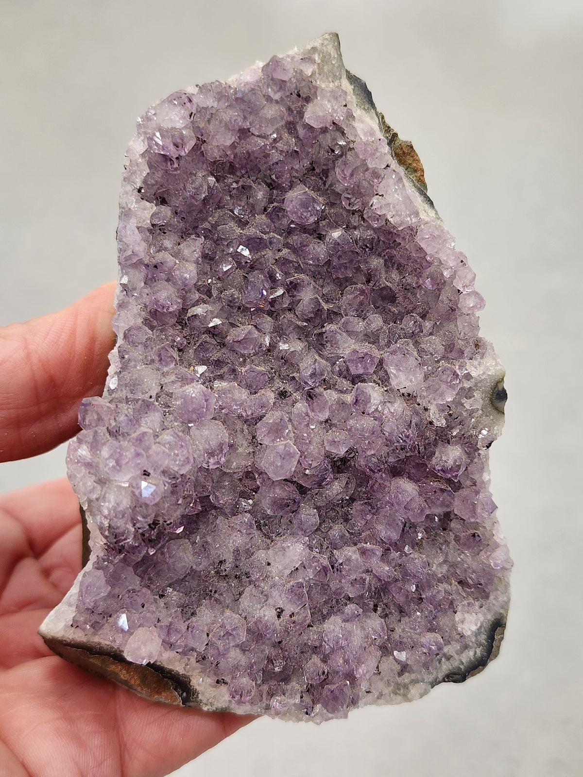 Amethyst Druzy Cut Base - 3.4 inches