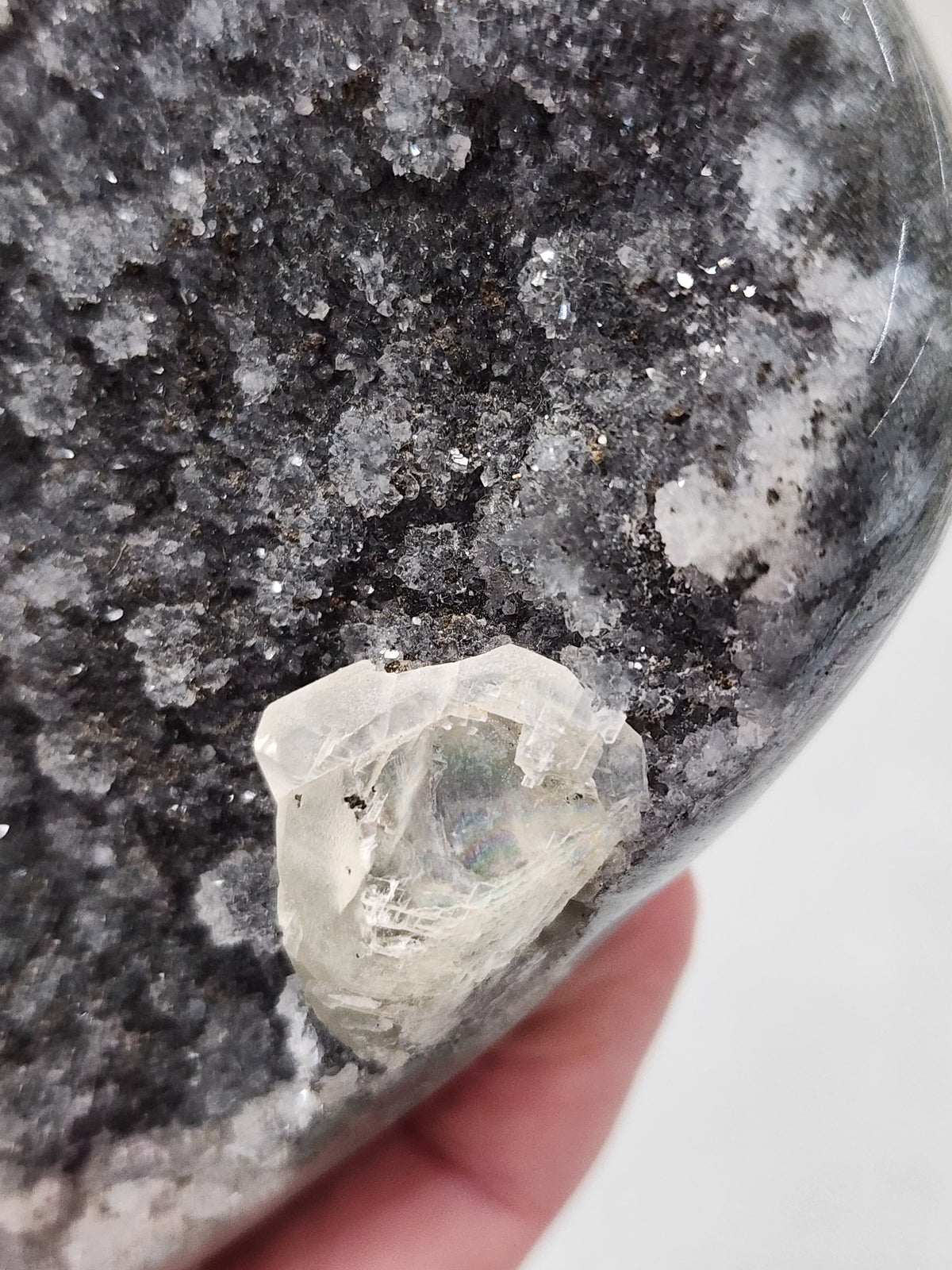 Amethyst Druzy Heart - 4.3 inches