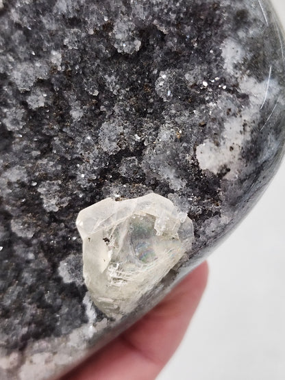 Amethyst Druzy Heart - 4.3 inches