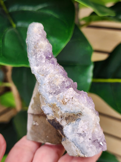 Amethyst Druzy Cut Base - 3.5 inches