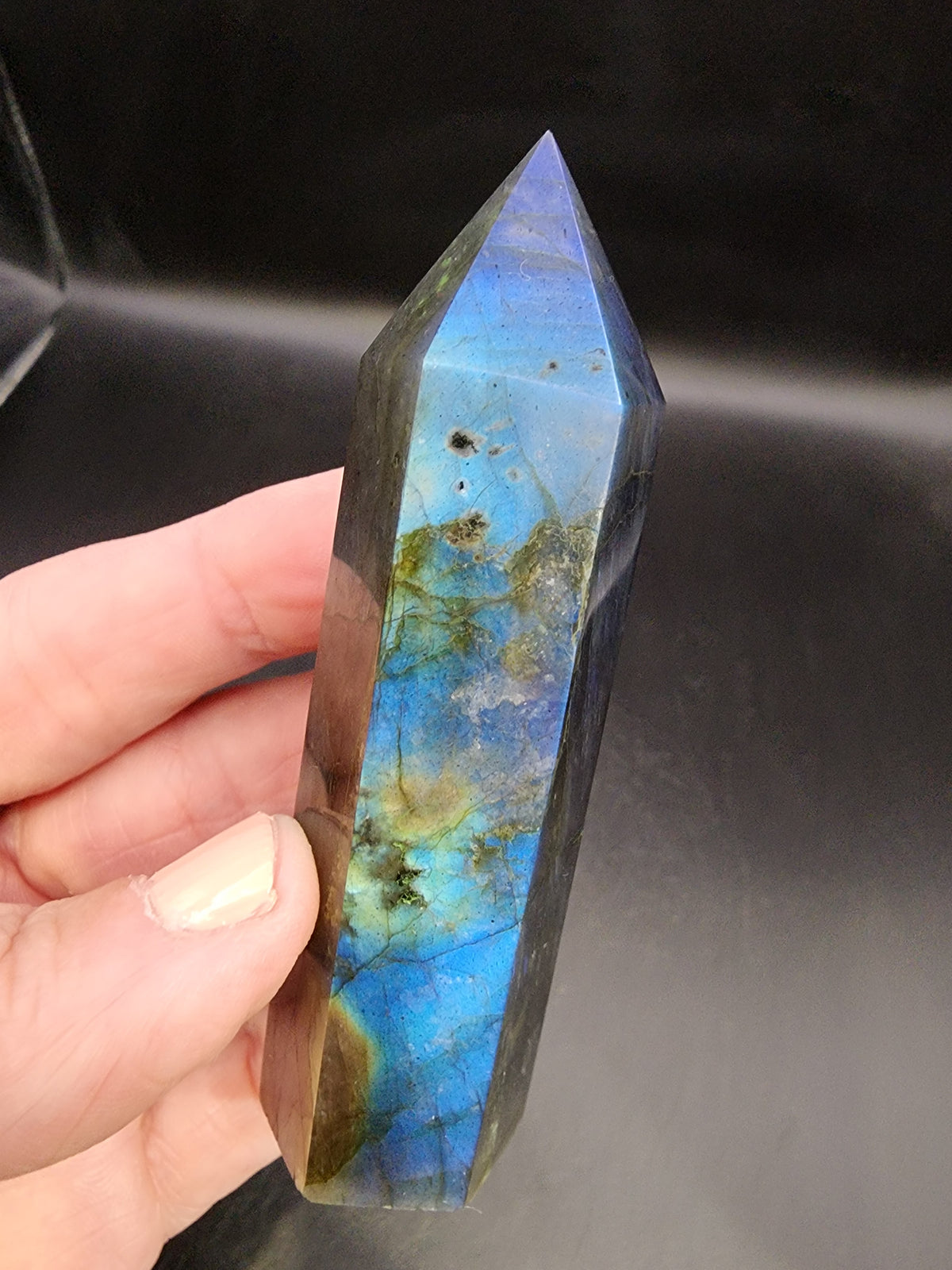 Labradorite Tower/Point with Blue Flash- 3.25" inches
