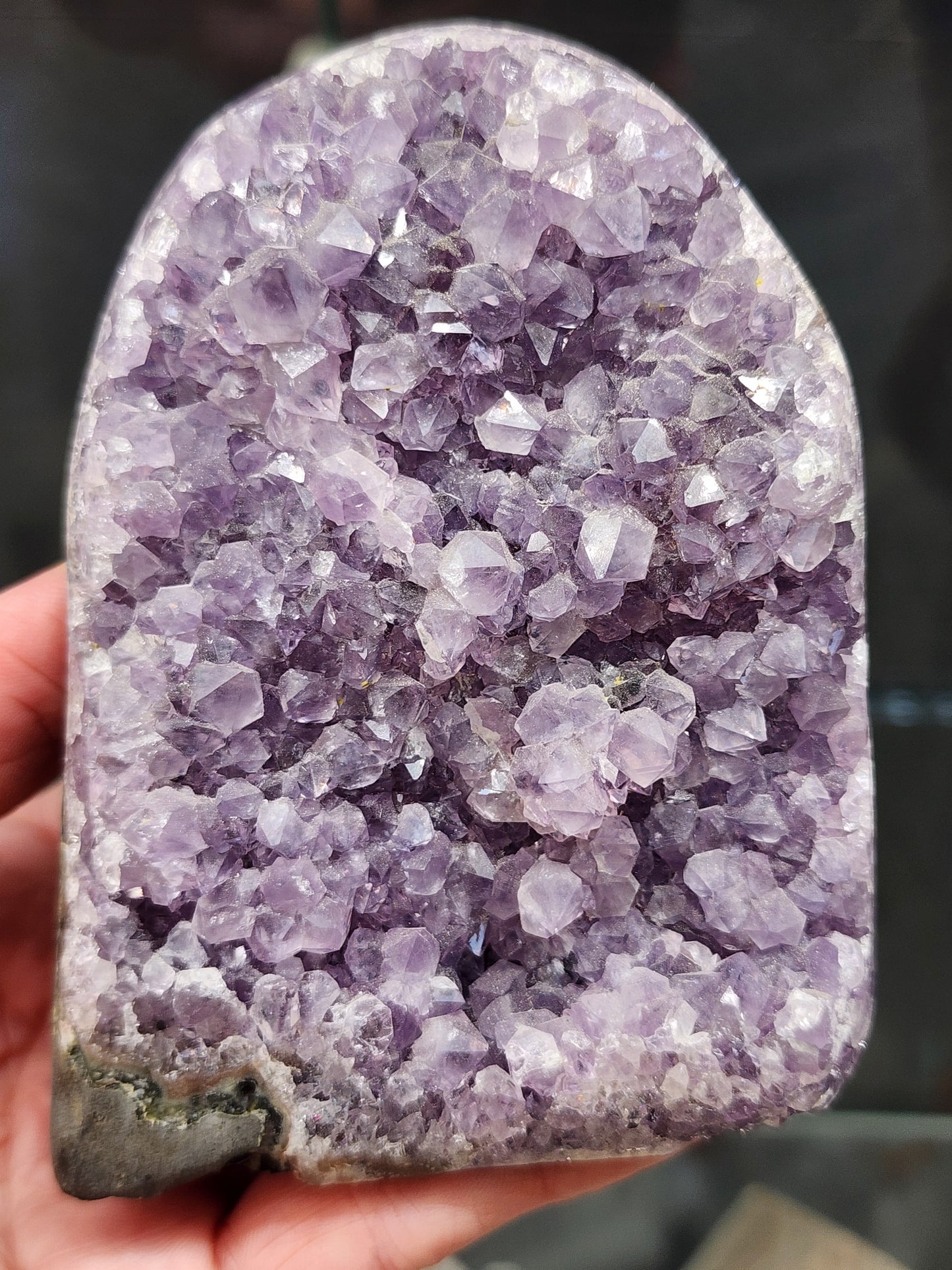 Amethyst Druzy Cut Base - 3.7 inches