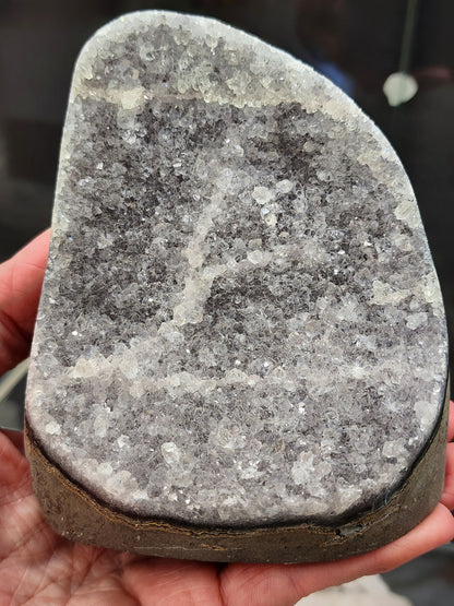 Amethyst Druzy Cut Base - 4 inches