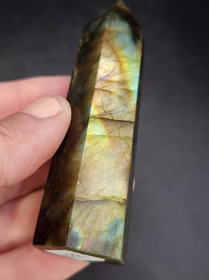 Labradorite Tower/Point with Golden Flash- 3.5" inches