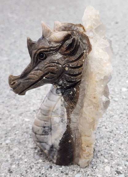 Calcite Dragon Carving - 5.1 inches