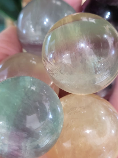 Rainbow Fluorite Sphere