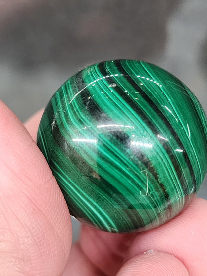 Malachite Sphere- 1.1 inch diameter