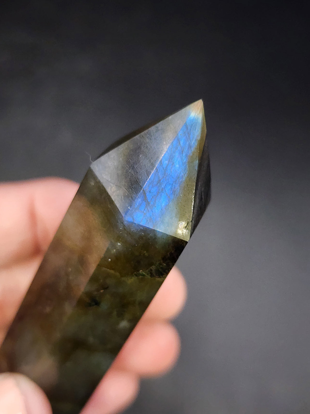 Labradorite Tower/Point with Blue Flash- 3.5" inches