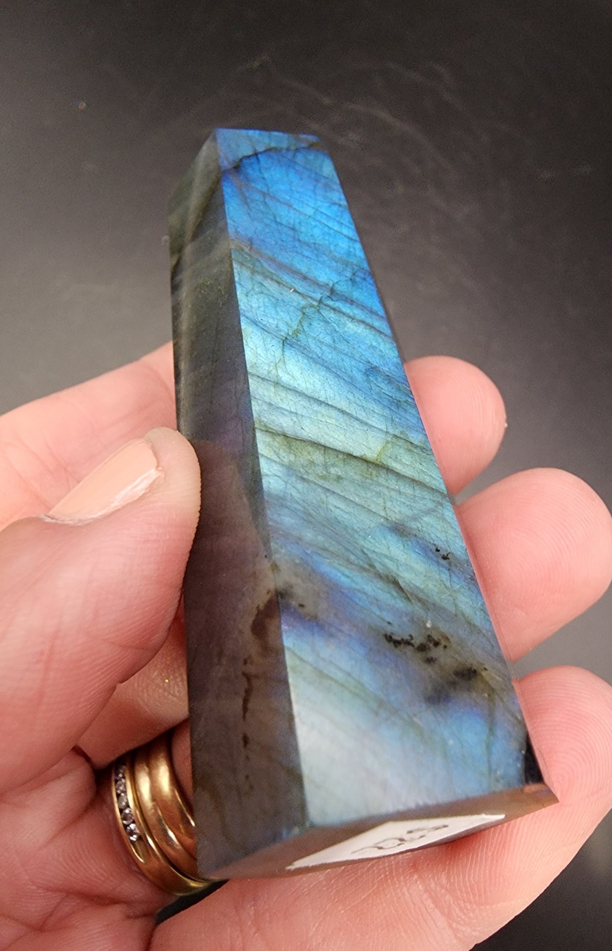 Labradorite Tower/Point with Blue Flash - 3.6" inches