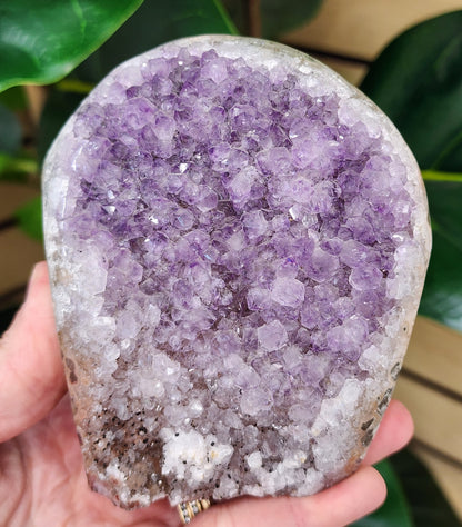 Amethyst Druzy Cut Base - 3.5 inches