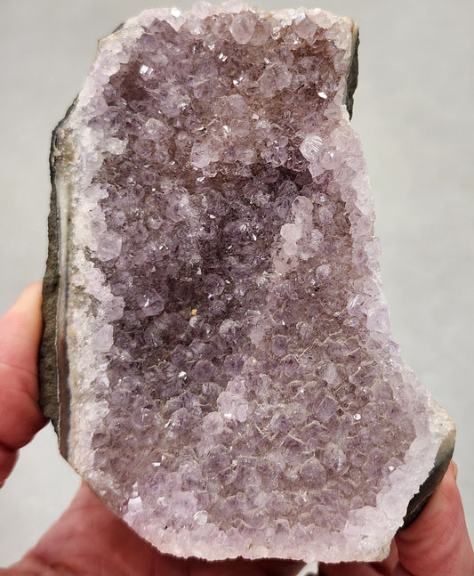 Amethyst Druzy Cut Base - 3.4 inches
