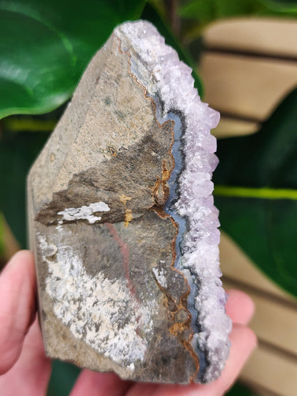 Amethyst Druzy Cut Base - 3.2 inches