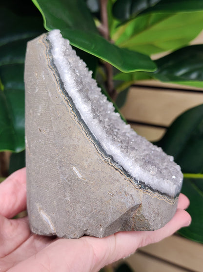 Amethyst Druzy Cut Base - 4 inches
