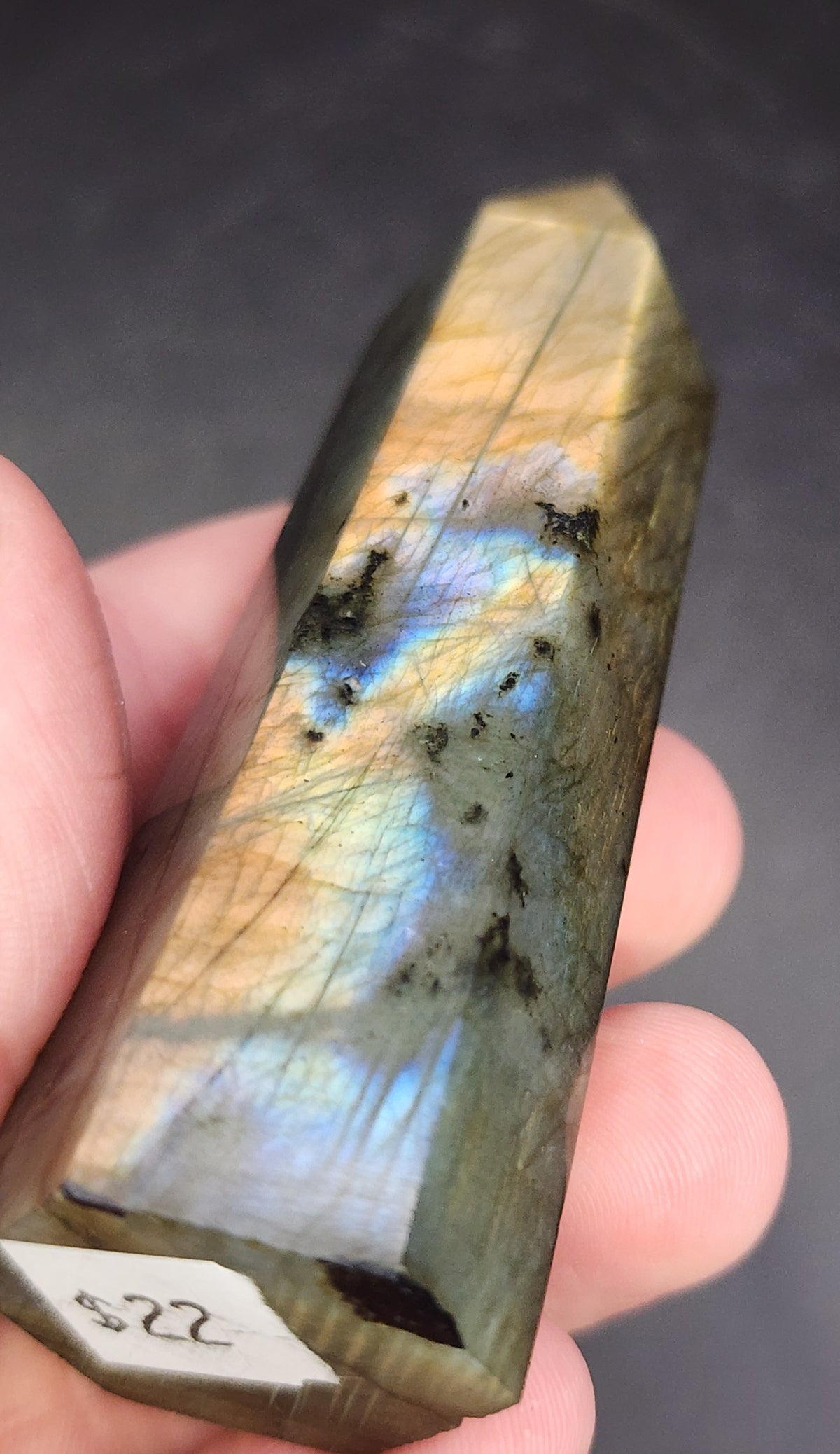 Labradorite Tower/Point with Golden Flash- 3.25" inches