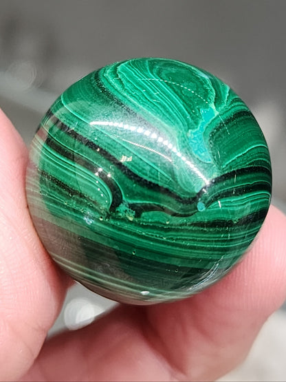 Malachite Sphere- 1.1 inch diameter