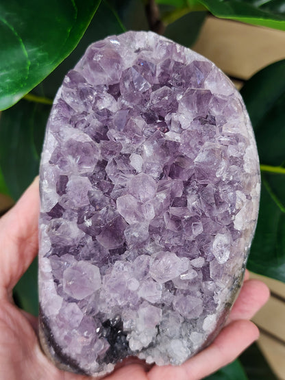 Amethyst Druzy Cut Base - 5 inches