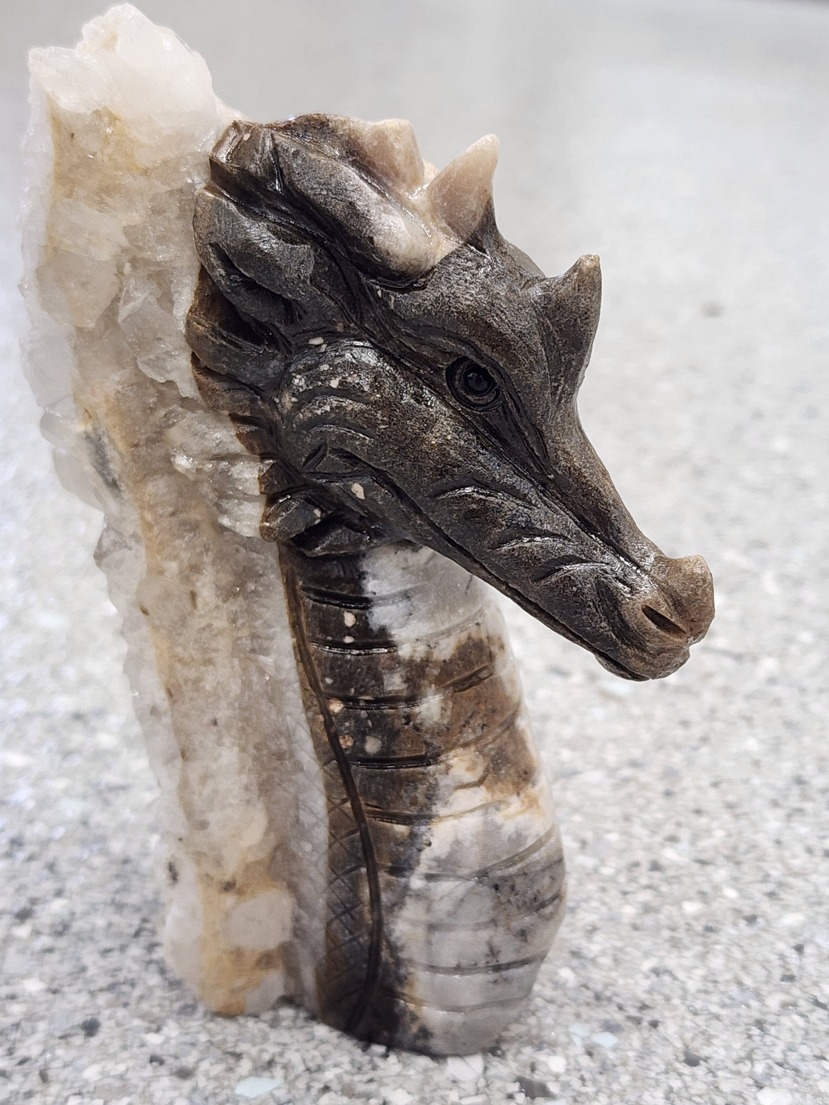 Calcite Dragon Carving - 5.1 inches