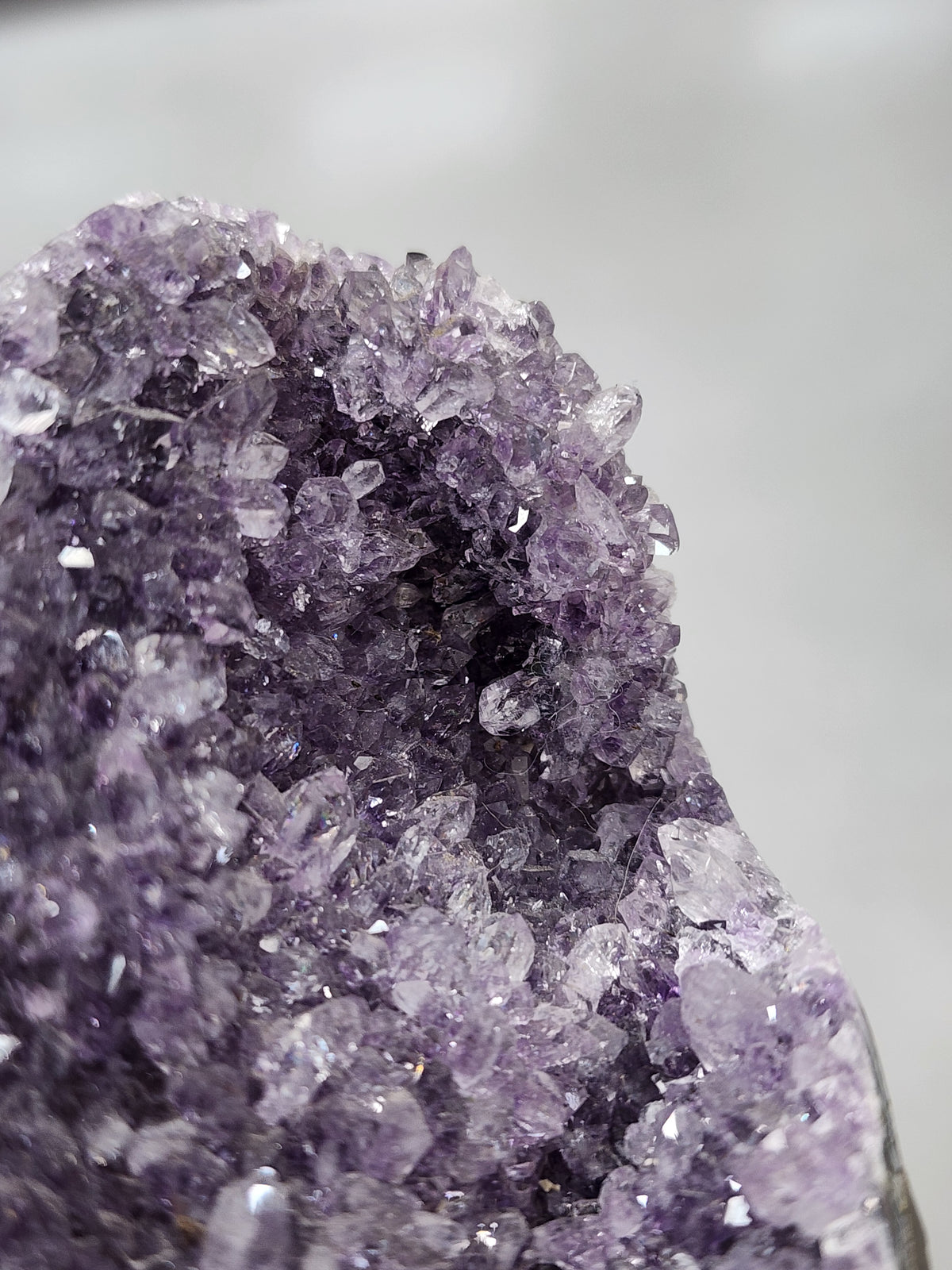 Amethyst Druzy Cut Base - 4.2 inches