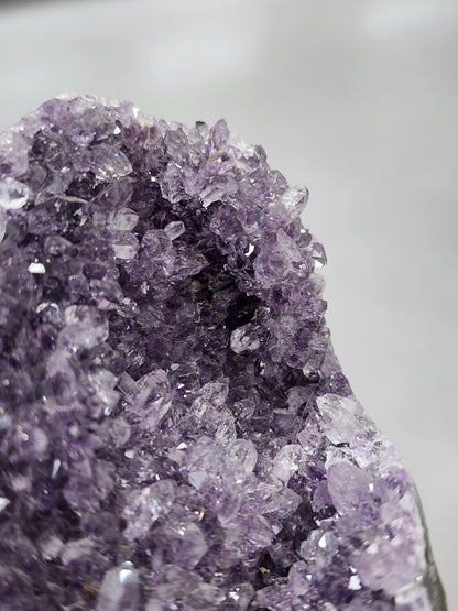 Amethyst Druzy Cut Base - 4.2 inches