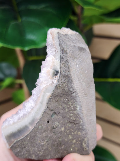 Amethyst Druzy Cut Base - 3.4 inches