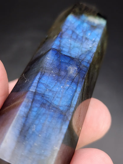 Labradorite Tower/Point with Blue Flash- 3.5" inches