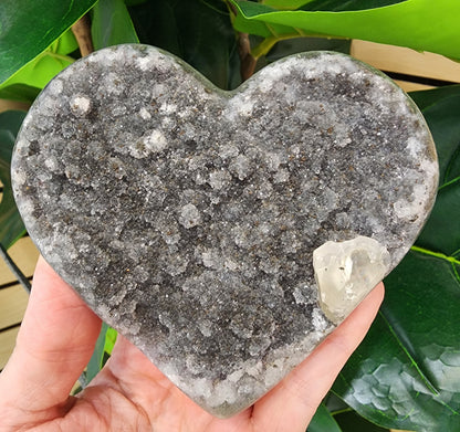Amethyst Druzy Heart - 4.3 inches