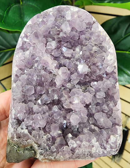 Amethyst Druzy Cut Base - 3.7 inches