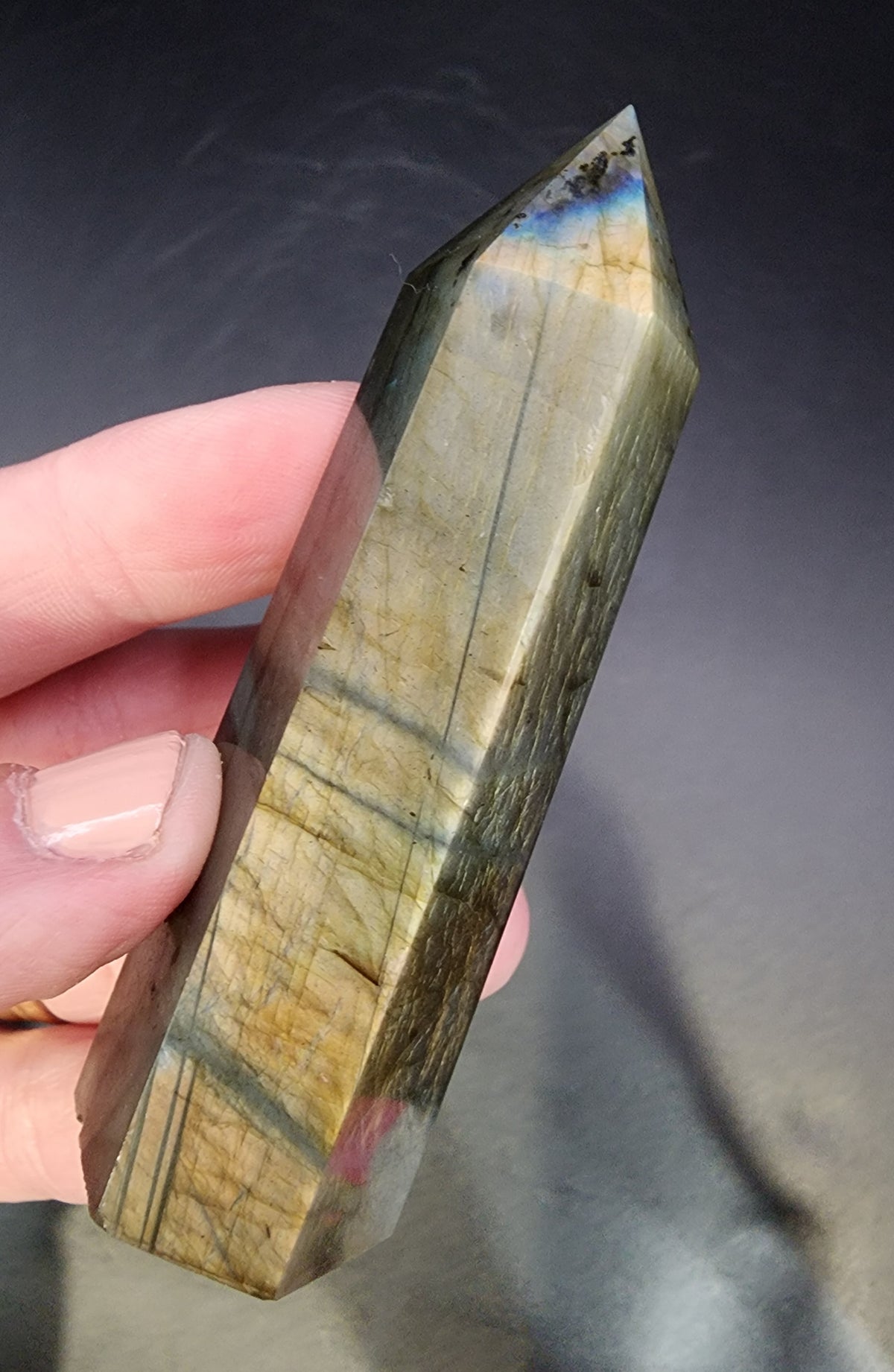 Labradorite Tower/Point with Golden Flash- 3.25" inches
