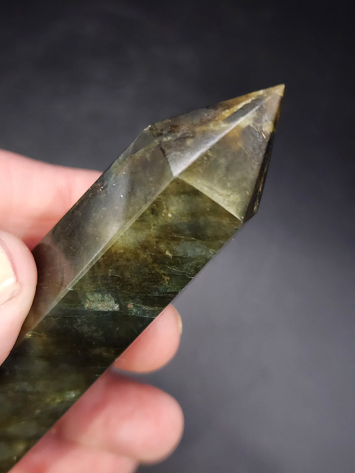 Labradorite Tower/Point with Golden Flash- 3.5" inches