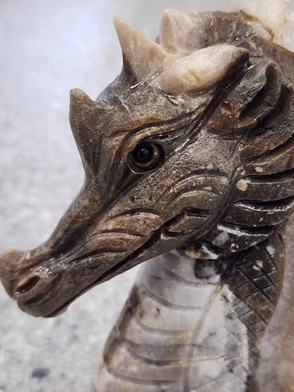 Calcite Dragon Carving - 5.1 inches
