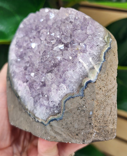 Amethyst Druzy Cut Base - 3.1 inches