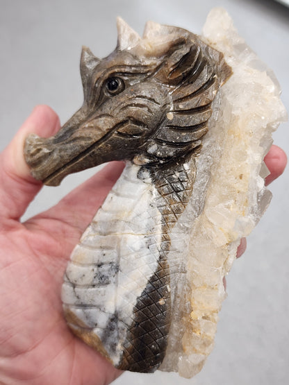 Calcite Dragon Carving - 5.1 inches