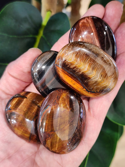 Red Tiger's Eye Palm Stone