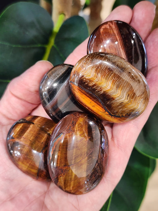 Red Tiger's Eye Palm Stone