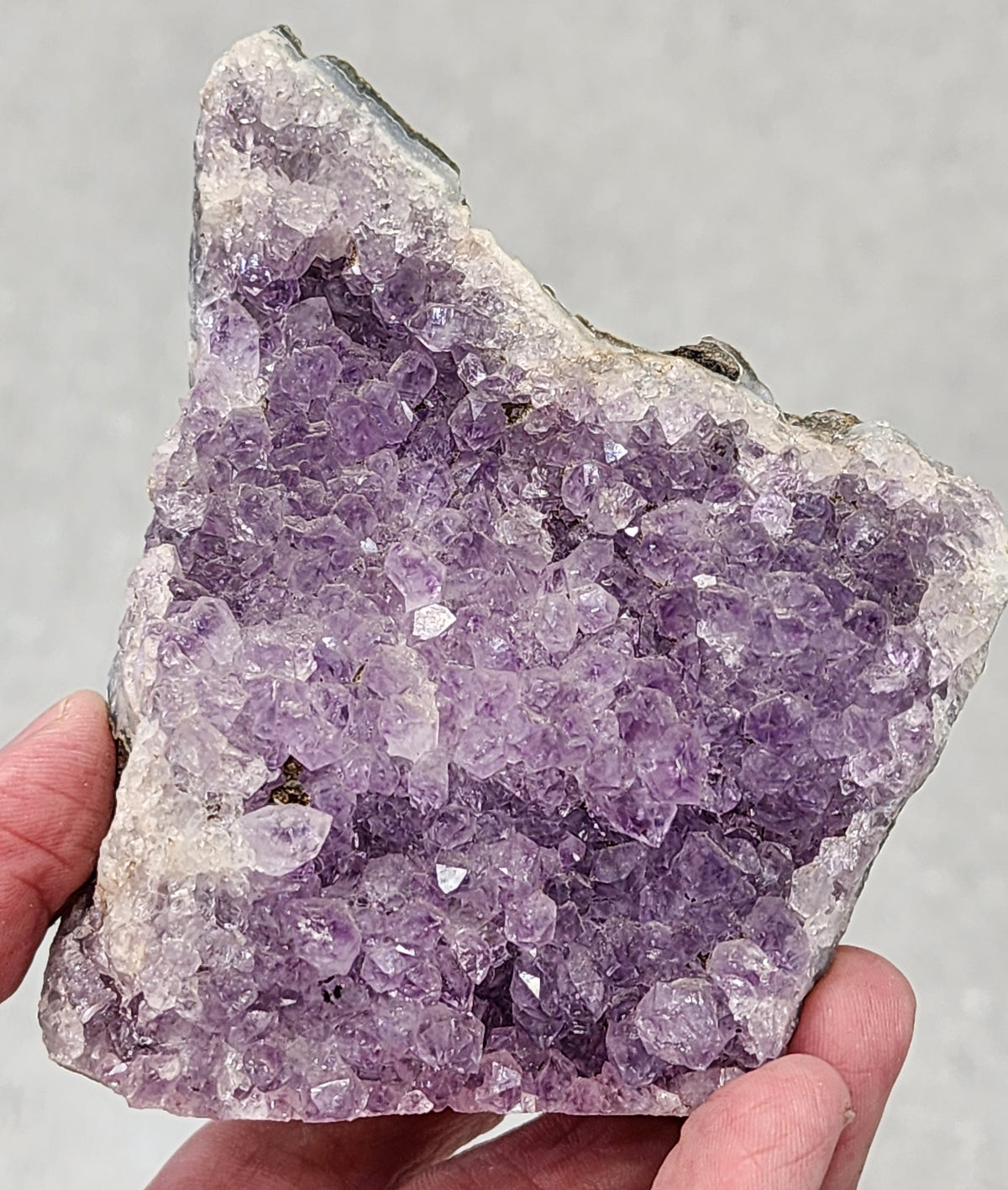 Amethyst Druzy Cut Base - 3.5 inches